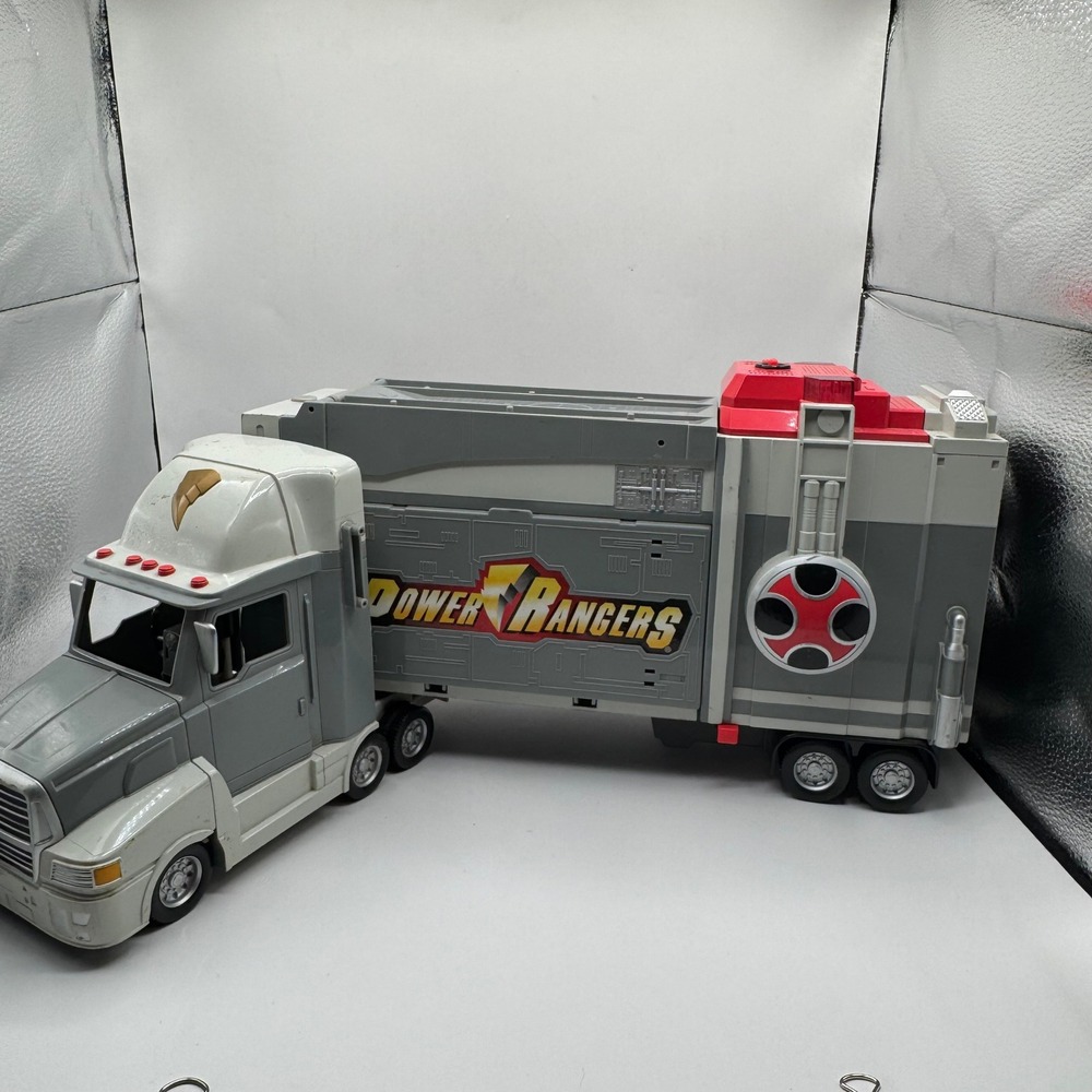 Bandai Power Rangers Ninja Storm Mobile Command Center Truck Trailer 2003 Grey